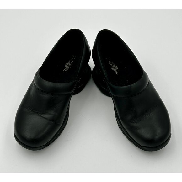 Z-Coil Freedom Slip Resistant Women’s Leather Clogs Size 7 Black Made in Korea - Picture 11 of 13